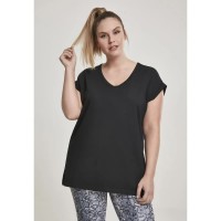 тениска,мъжки,тениски,дамски,тениски,urban,classics,round,extended,gt,short,sleeve,v,neck,t,shirt,black,(black)