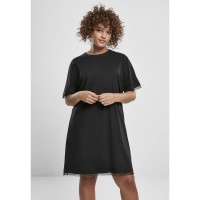 тениска,дамски,тениски,urban,classics,boxy,lace,hem,dre,big,short,sleeve,t,shirt,black