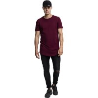 тениска,мъжки,тениски,дамски,тениски,urban,classics,shaped,long,short,sleeve,t,shirt,red,(red)