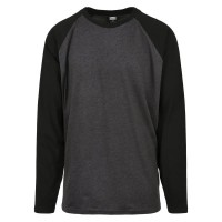 тениска,мъжки,тениски,дамски,тениски,urban,classics,raglan,contrast,long,sleeve,t,shirt,brown,(marron,foncé,noir)