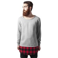 тениска,мъжки,тениски,urban,classics,long,flannel,bottom,t,shirt,gray,black,red,(grey)