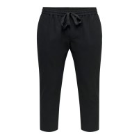 анцуг,мъжки,панталони,only,&,sons,onslinus,crop,linen,1823,sweat,pants,black