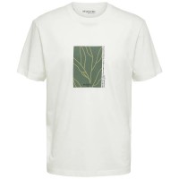 тениска,мъжки,тениски,selected,relaxed,rob,short,sleeve,t,shirt,bright,white,print,green,print,(white)
