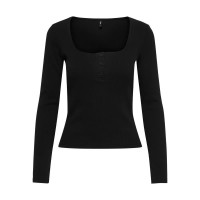 тениска,дамски,тениски,only,onlnessa,placket,top,noos,long,sleeve,t,shirt,black,(black)