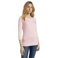 тениска,мъжки,тениски,дамски,тениски,tom,tailor,stripe,3,4,sleeve,t,shirt,white,(white,peach,small,stripe)