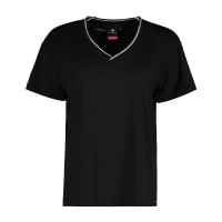 тениска,дамски,тениски,luhta,hinkabole,short,sleeve,v,neck,t,shirt,black,(black)