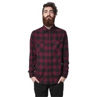 риза,с,дълъг,ръкав,дамски,ризи,мъжки,ризи,urban,classics,flanell,gt,long,sleeve,shirt,black,(black,brown)