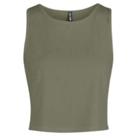 потник,дамски,топове,pieces,kylie,crop,sleeveless,top,green,(deep,lichen,green)
