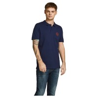 сако,мъжки,блузи,с,яка,jack,&,jones,shark,short,sleeve,polo,navy,blazer,print,chili,(blue)