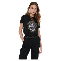 тениска,мъжки,тениски,дамски,тениски,only,lucy,regular,short,sleeve,t,shirt,black,(black,print,lotus)