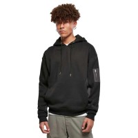 суичър,мъжки,пуловери,urban,classics,military,bomber,hoodie,black,(black)