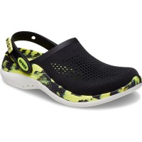 мъжки,сандали,мъжки,джапанки,и,чехли,crocs,literide,360,marbled,clogs,black,(black,citrus)
