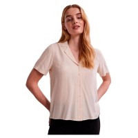 риза,с,къс,ръкав,дамски,ризи,мъжки,ризи,pieces,olivia,short,sleeve,shirt,beige,(birch)