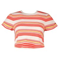 къса,блуза,дамски,топове,superdry,vintage,crop,top,white,red,stripe,(white)