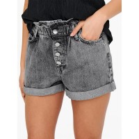къси,панталони,дамски,панталони,only,cuba,life,paperbag,dot006,denim,shorts,grey,denim,(black)