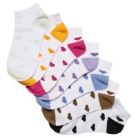 чорапи,дамски,чорапи,urban,classics,recycled,yarn,heart,sneaker,short,socks,7,pairs,white,(multicolor)