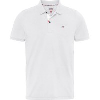 дънки,мъжки,блузи,с,яка,tommy,jeans,slim,placket,short,sleeve,polo,white