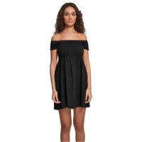 рокля,дамски,поли,и,рокли,urban,classics,smoked,off,short,sleeve,short,dress,black