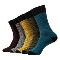 чорапи,дамски,чорапи,urban,classics,stripes&dots,long,socks,5,pairs,multicolor
