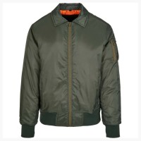 яке,мъжки,якета,дамски,якета,и,палта,build,your,brand,collar,bomber,jacket,green,(dark,olive)