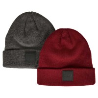 шапка,всички,шапки,urban,classics,logopatch,beanie,2,units,multicolor,(charcoal,burgundy)