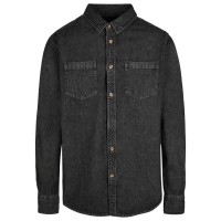 риза,с,дълъг,ръкав,мъжки,ризи,build,your,brand,denim,long,sleeve,shirt,grey,(black,washed)