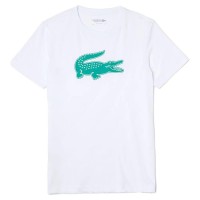 тениска,мъжки,тениски,lacoste,th2042,00,short,sleeve,t,shirt,white,dark,green,(white)