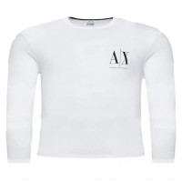 тениска,мъжки,тениски,armani,exchange,8nztpl,zjh4z,long,sleeve,t,shirt,white,(white)