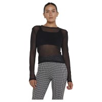 тениска,мъжки,тениски,дамски,тениски,noisy,may,judith,mesh,long,sleeve,t,shirt,black,(black)