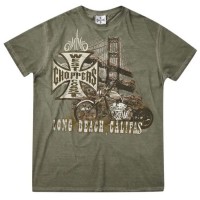 тениска,мъжки,тениски,дамски,тениски,west,coast,choppers,bridge,short,sleeve,t,shirt,green,(old,dye,khaki)