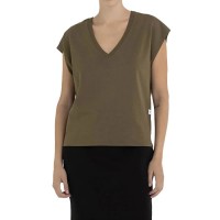тениска,дамски,тениски,replay,w3684.000.22608,short,sleeve,v,neck,t,shirt,238,(brown)