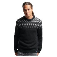 блуза,мъжки,пуловери,дамски,пуловери,superdry,vintage,fairisle,sweater,black,(mono,fairisle)