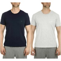 мъжко,бельо,emporio,armani,111647,short,sleeve,base,layer,2,units,blue,grey,(15935)