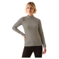 тениска,дамски,тениски,garcia,z0007,4026,long,sleeve,high,neck,t,shirt,off,white,stripe,(white,black)