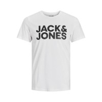 тениска,мъжки,тениски,jack,&,jones,corp,logo,short,sleeve,t,shirt,white,print,large,print,black,(white)