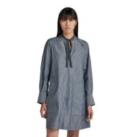 туника,дамски,поли,и,рокли,g,star,tunic,long,sleeve,short,dress,raw,denim,(blue)
