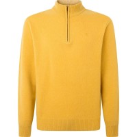 блуза,мъжки,пуловери,hackett,lambswool,half,zip,sweater,honey,gold,(yellow)