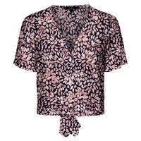 сако,дамски,блузи,дамски,ризи,vero,moda,easy,tie,short,sleeve,blouse,multicolor,(navy,blazer,aop,issa)