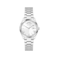 часовник,часовници,guess,luna,watch,silver