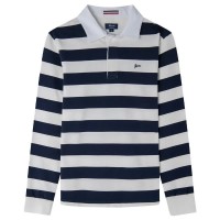 мъжки,блузи,с,яка,façonnable,stripes,long,sleeve,polo,navy,white,(white,blue)
