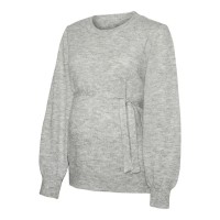 блуза,дамски,пуловери,дамски,плетени,дрехи,mamalicious,new,anne,maternity,sweater,light,grey,melange,(grey)