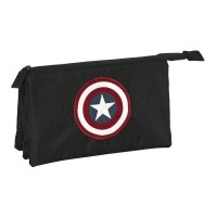 канцеларски,принадлежности,safta,triple,captain,america,teen,pencil,case,black,(multicolor)