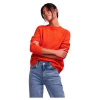 блуза,дамски,пуловери,дамски,плетени,дрехи,pieces,juliana,sweater,tangerine,tango,(orange)