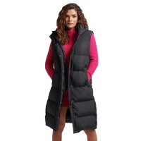 елек,дамски,жилетки,superdry,studios,longline,duvet,gilet,vest,black,(black)