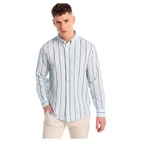 риза,с,дълъг,ръкав,мъжки,ризи,lois,jeans,woven,stripe,blend,long,sleeve,shirt,white,(printed)