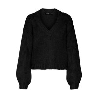 блуза,дамски,пуловери,дамски,плетени,дрехи,vero,moda,maybe,v,neck,sweater,black,(brown)