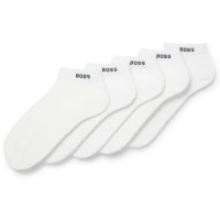 чорапи,мъжки,чорапи,boss,uni,10244663,01,short,socks,5,pairs,white