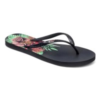 джапанки,дамски,сандали,и,чехли,reef,seaside,prints,flip,flops,layered,flowers,(black)