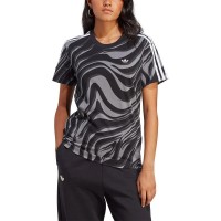 тениска,дамски,тениски,adidas,originals,abstract,allover,animal,print,short,sleeve,t,shirt,grey,(black)