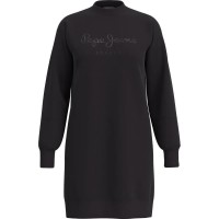 рокля,дамски,поли,и,рокли,pepe,jeans,lexie,long,sleeve,dress,black,(black)